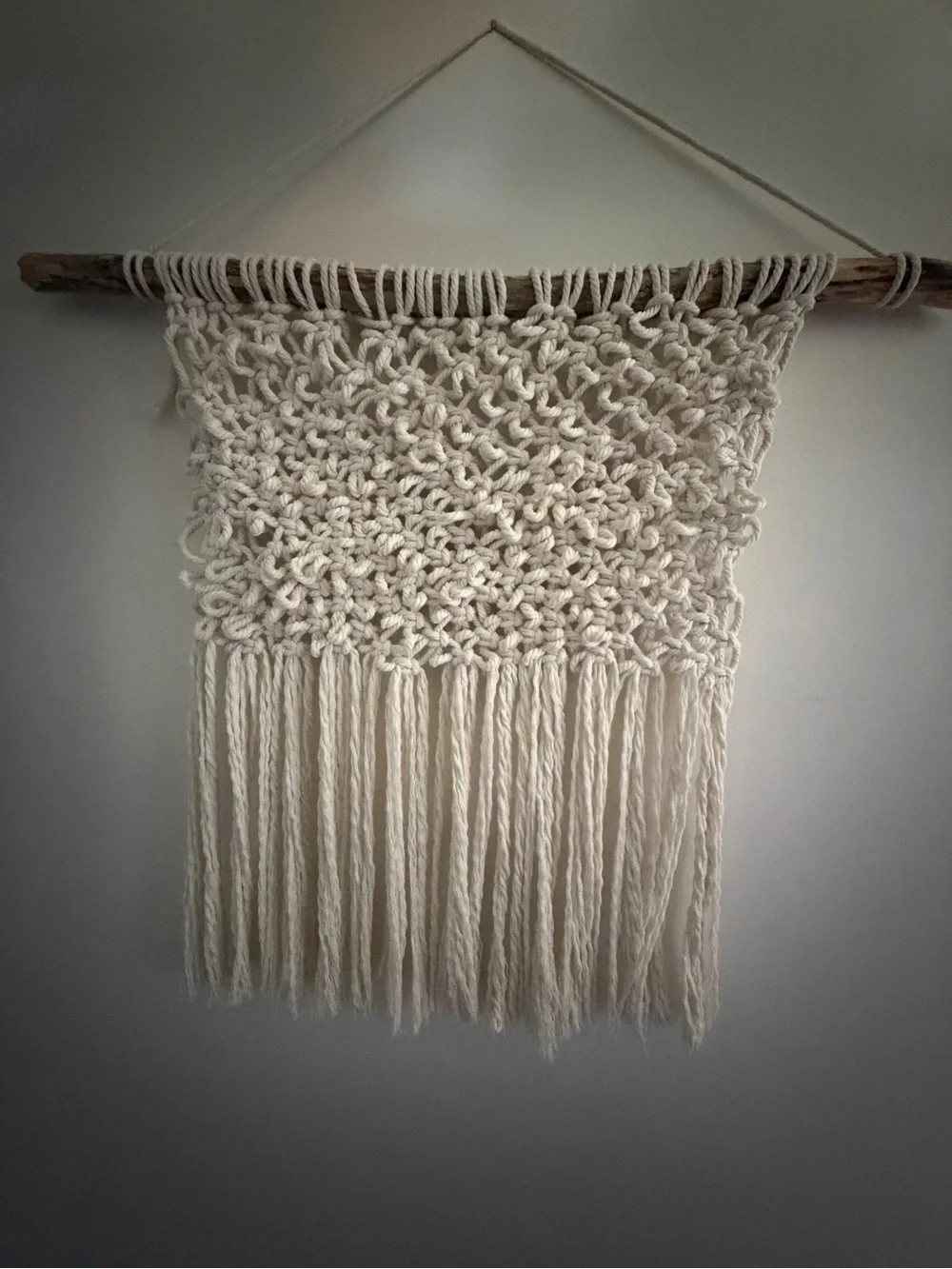 Boho Cream Macramé Wall Hanging Tapestry